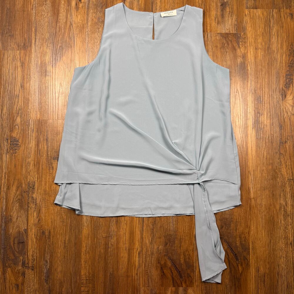 Zenana XL blue sleeveless tank blouse business casual flowy feminine